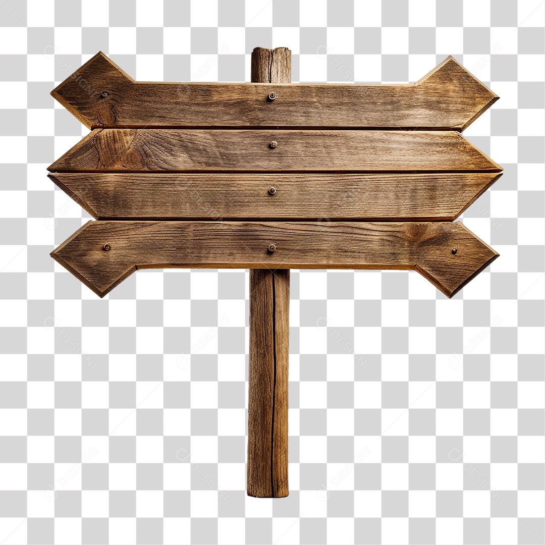 Placa de Madeira PNG Transparente