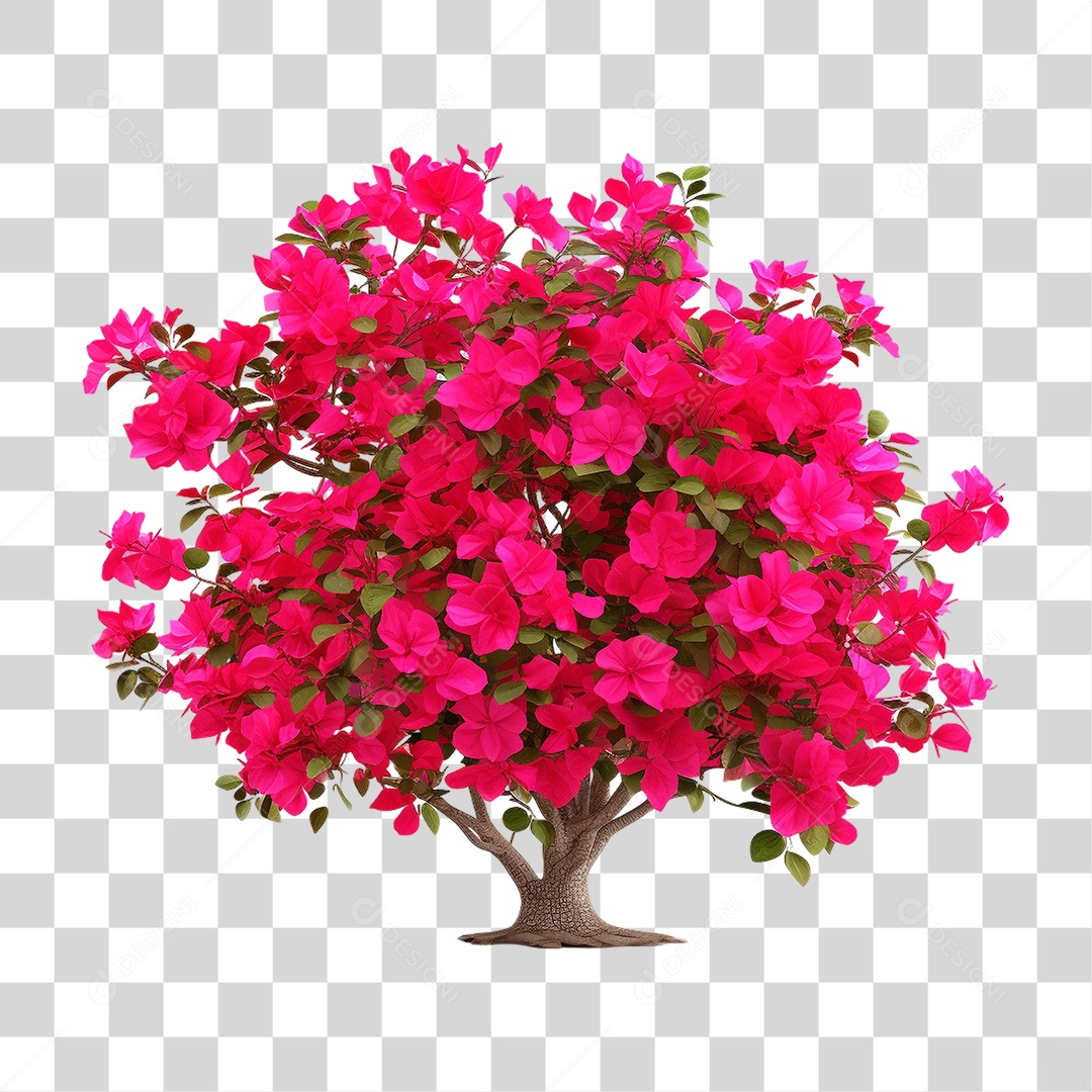 Árvore com Flores PNG Transparente
