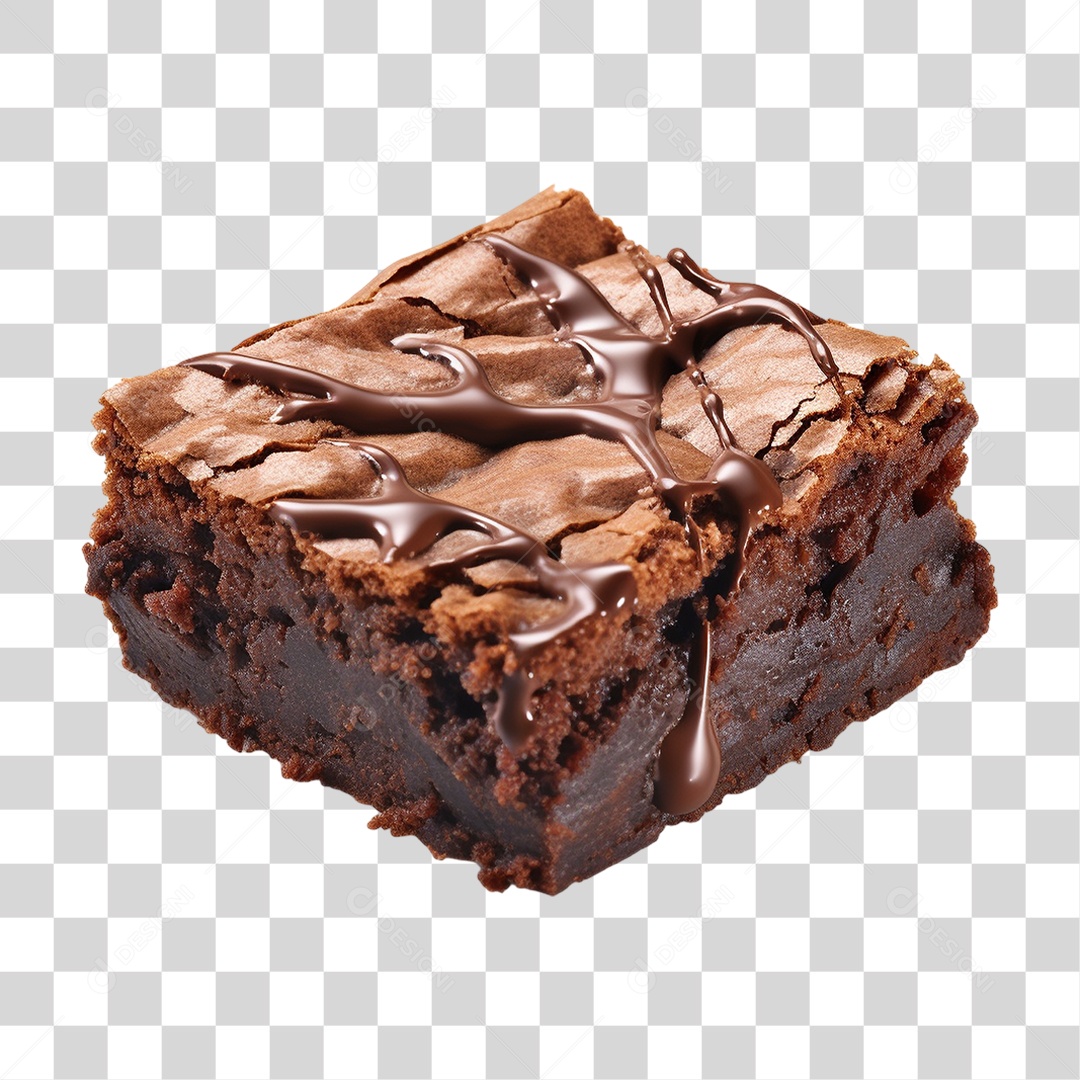 Pedaço de Bolo de Chocolate PNG Transparente