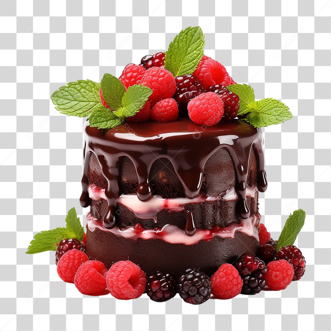 Bolos com Frutas PNG Transparente