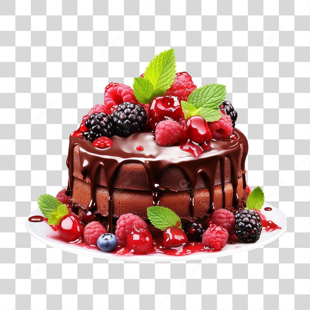 Bolos com Frutas PNG Transparente