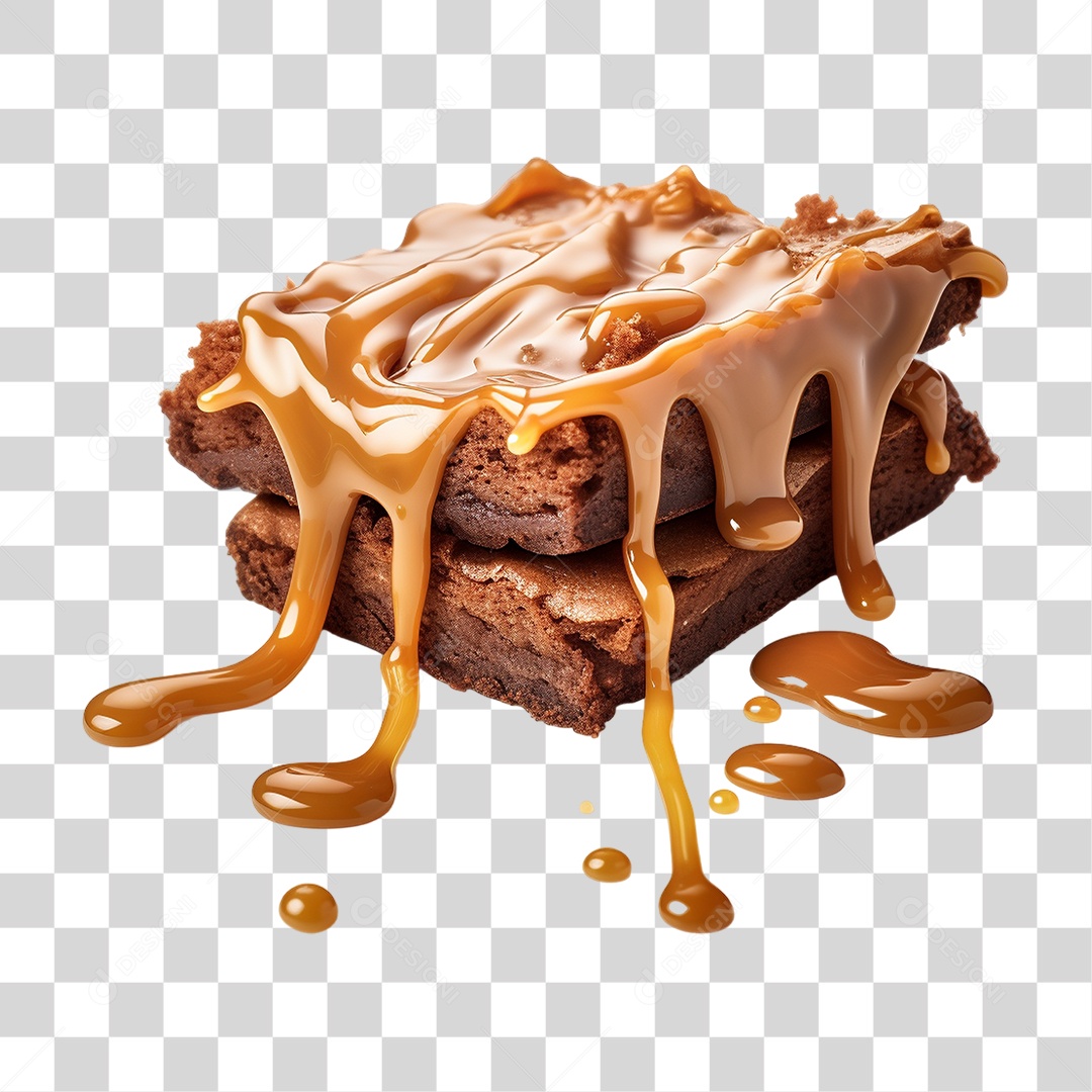 Fatias de Bolo de Chocolate PNG Transparente