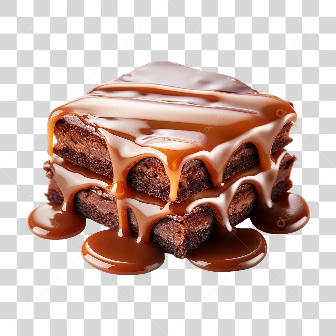 Fatias de Bolo de Chocolate PNG Transparente