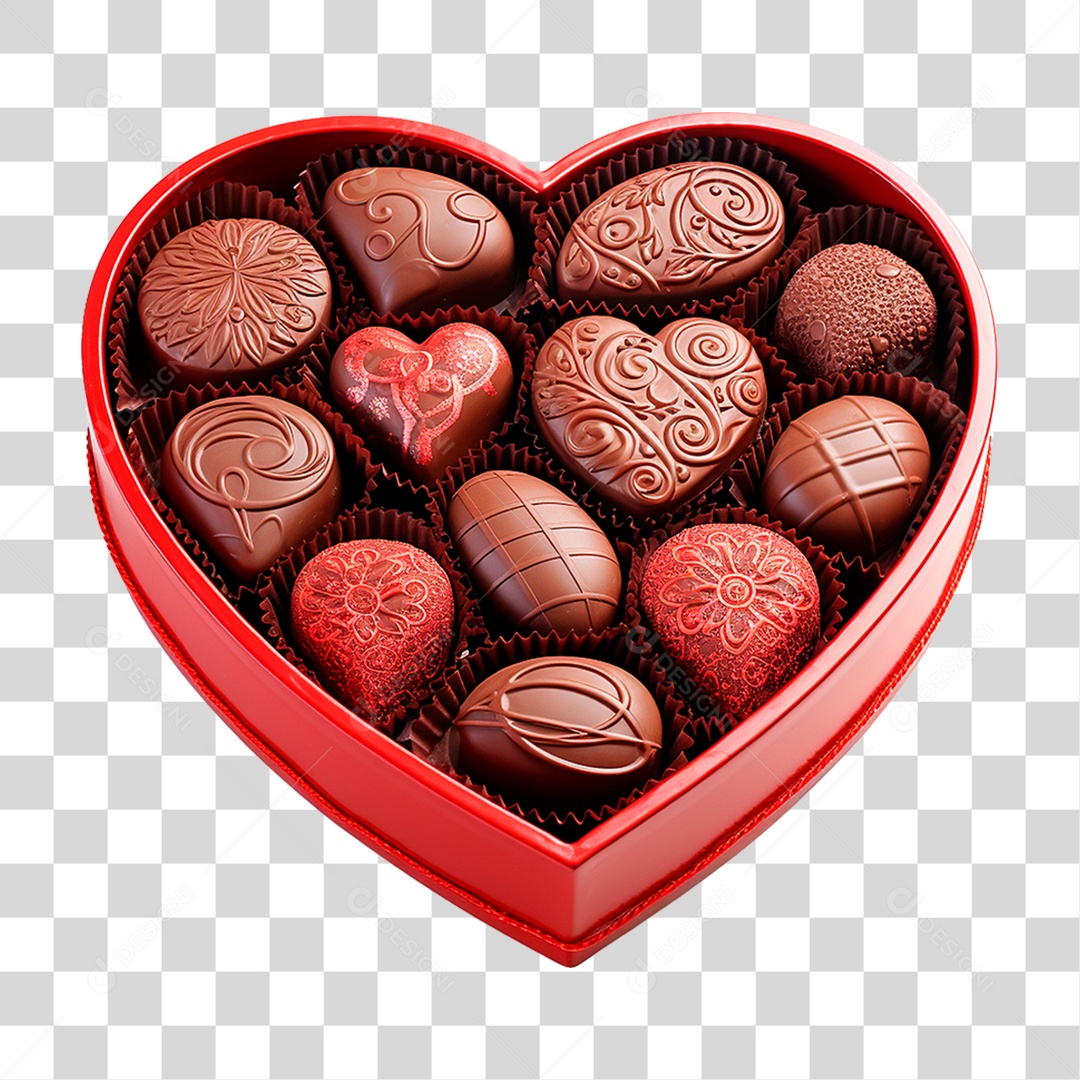 Caixa de Chocolate PNG Transparente