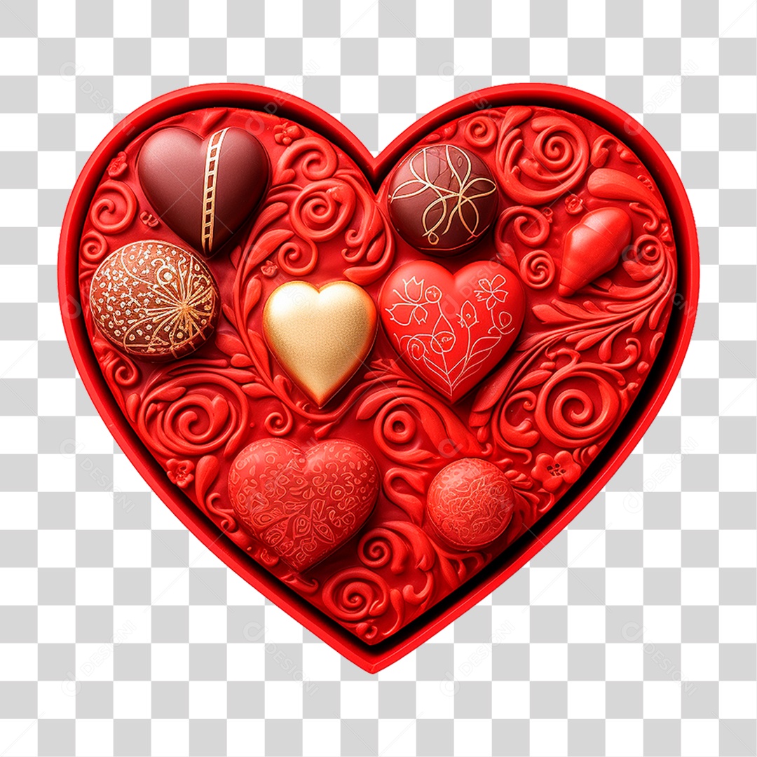 Caixa de Chocolate PNG Transparente