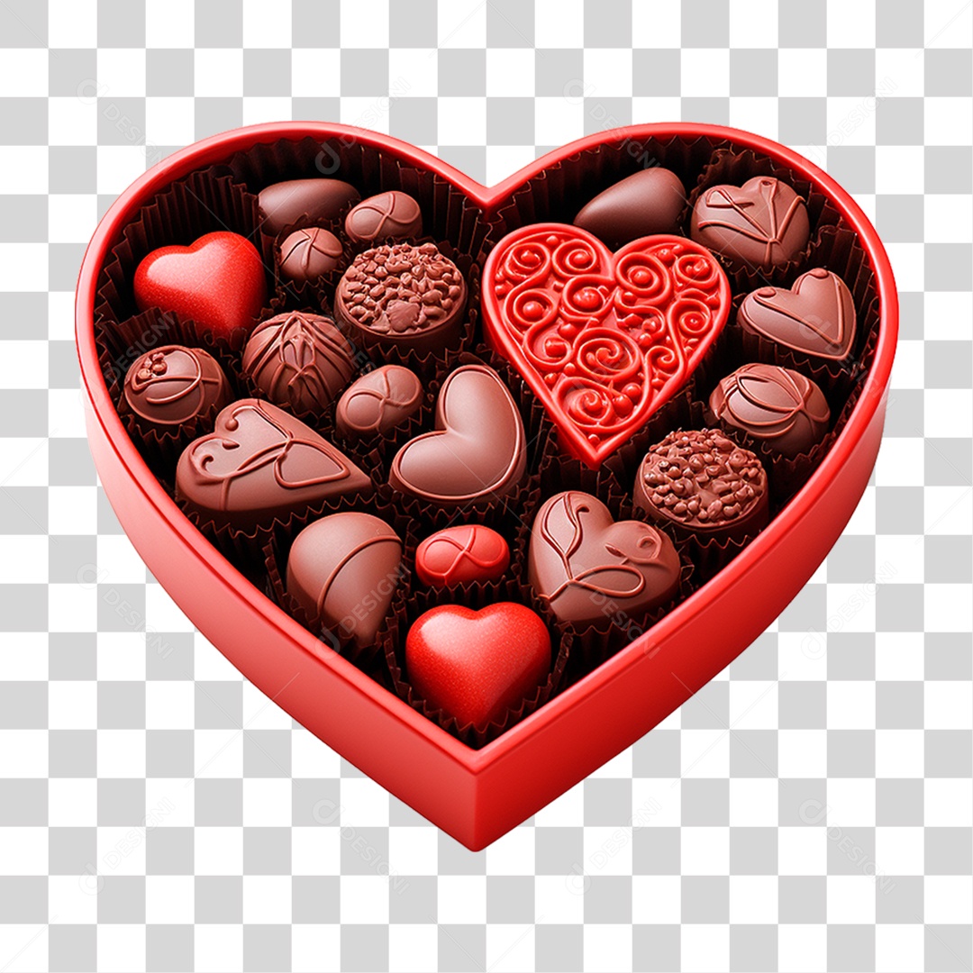 Caixa de Chocolate PNG Transparente