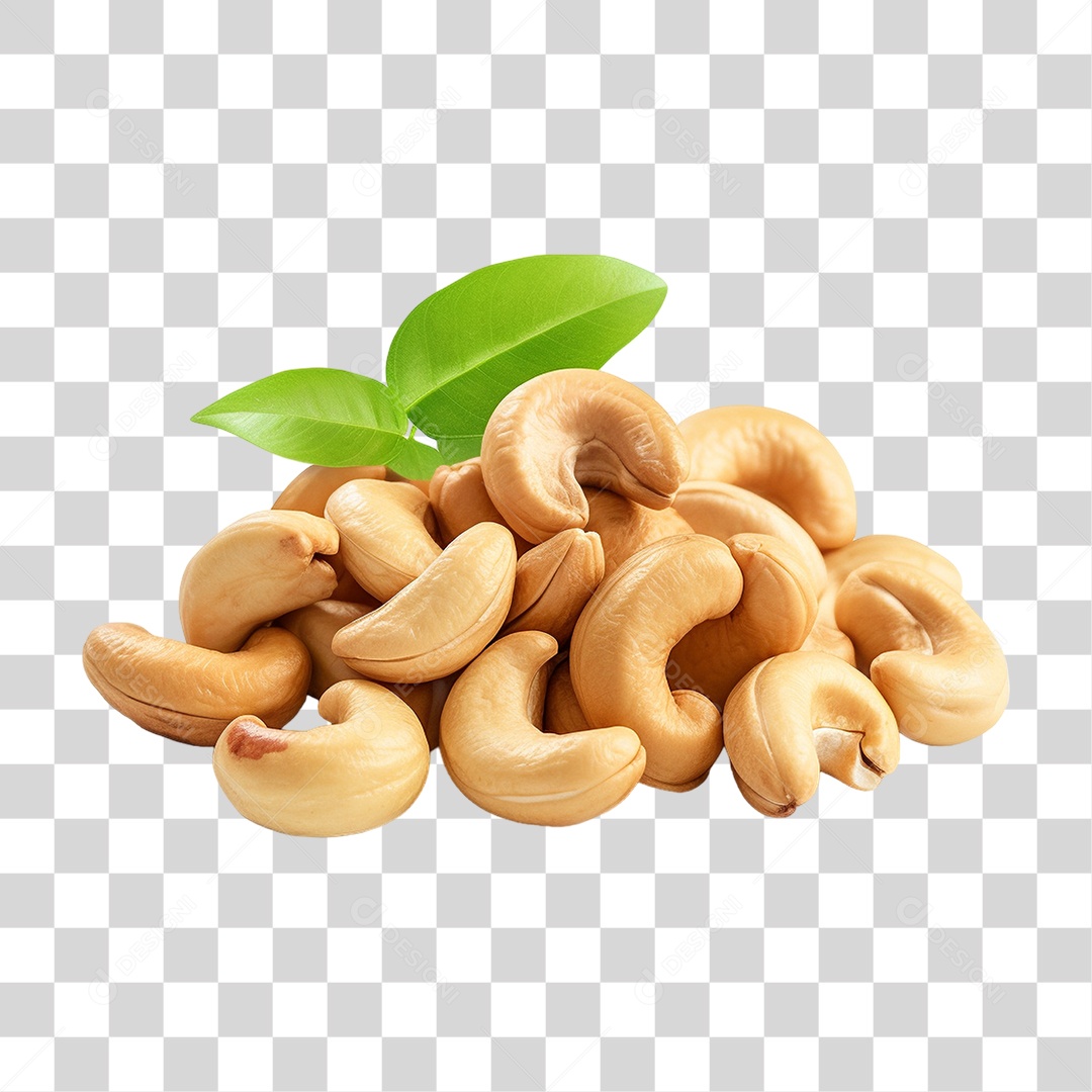 Vasilha com Castanha de Caju PNG Transparente
