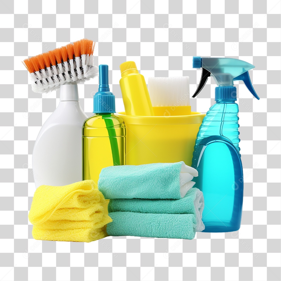 Utensílios de Limpeza Química PNG Transparente