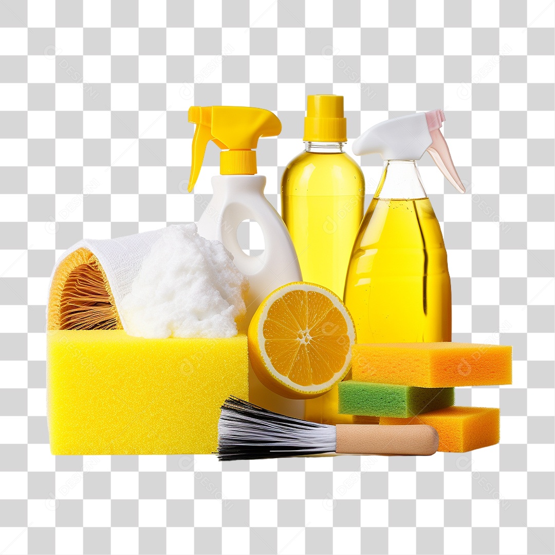 Utensílios de Limpeza Química PNG Transparente