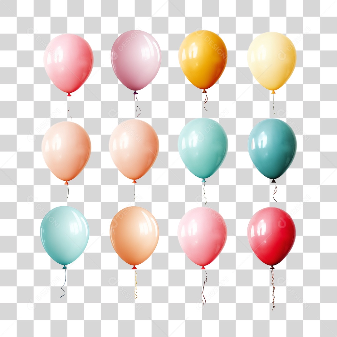 Balões de Ar Decoração PNG Transparente