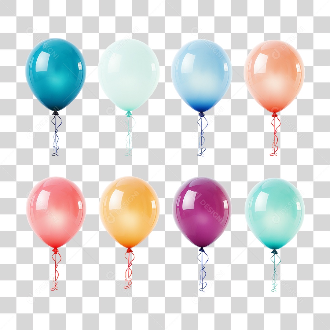 Balões de Ar Decoração PNG Transparente