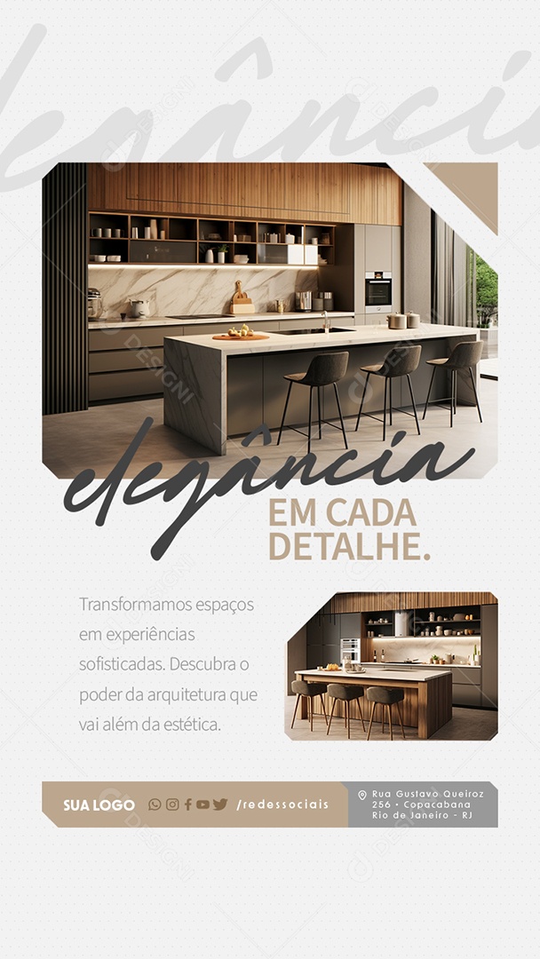 Story Elegância em Cada Detalhe Social Media PSD Editável