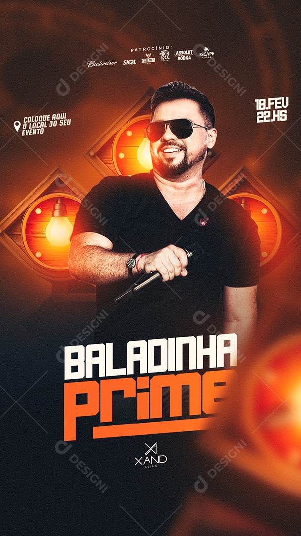 Story Flyer Baladinha Prime Social Media PSD Editável