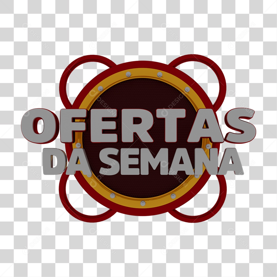 Selo 3D Ofertas da Semana PNG Transparente