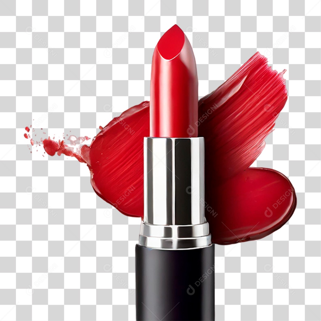 Batom Vermelho PNG Transparente