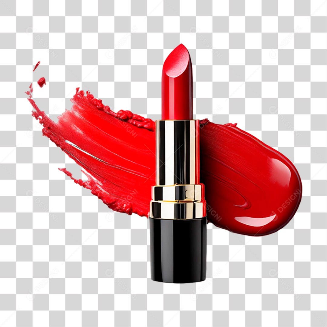 Batom Vermelho PNG Transparente