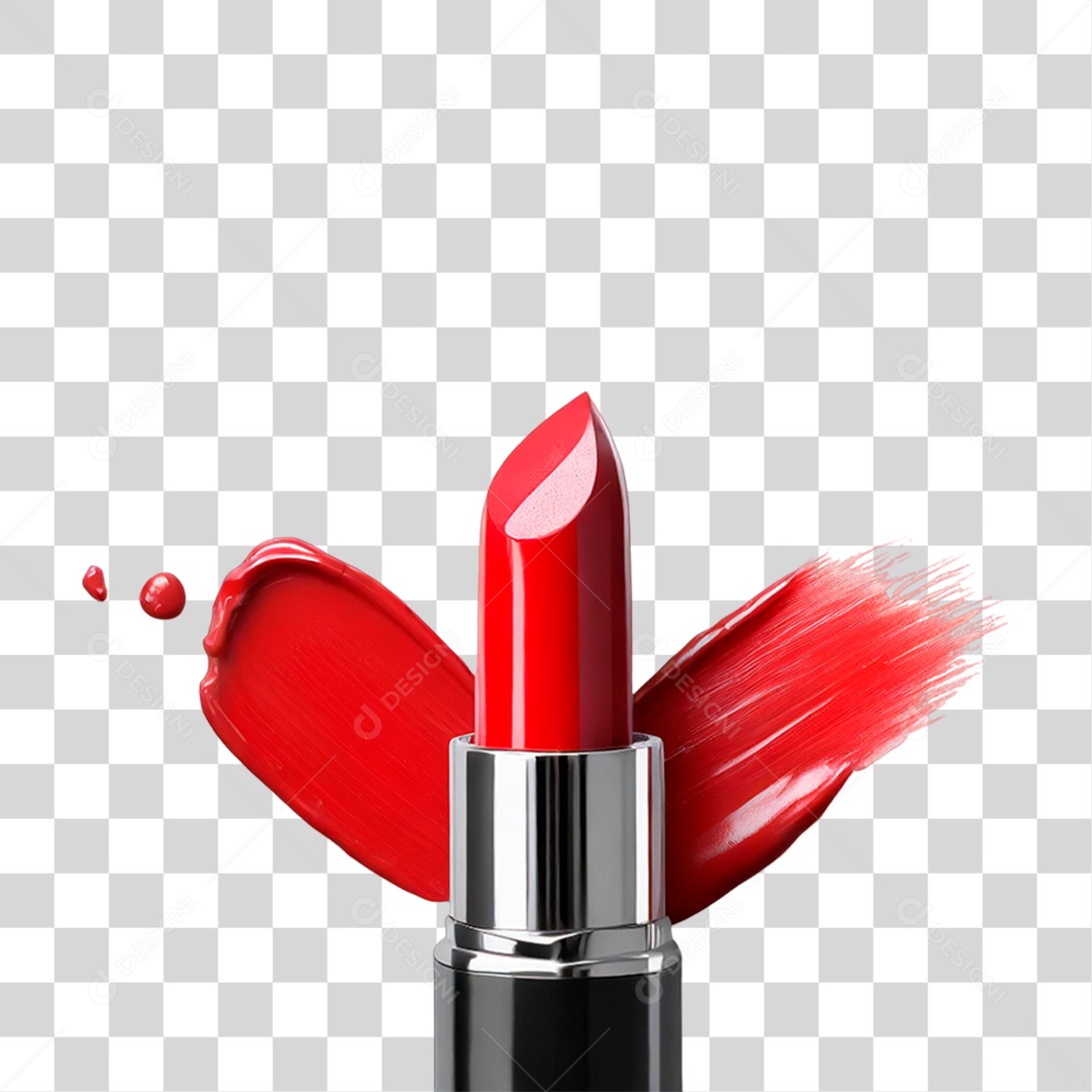 Batom Vermelho PNG Transparente