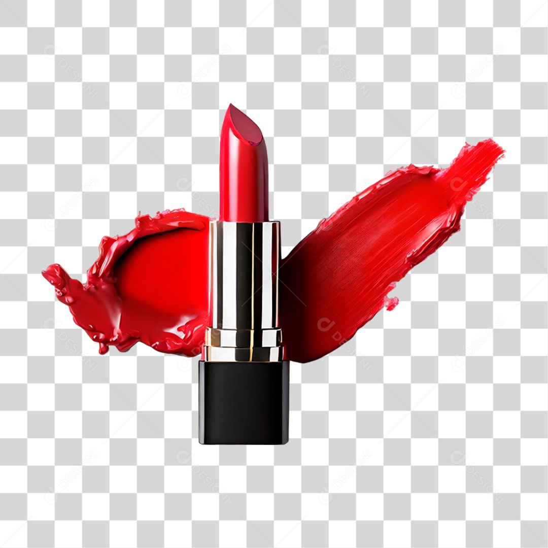 Batom Vermelho PNG Transparente