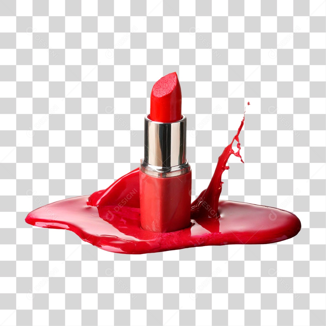 Batom Vermelho PNG Transparente