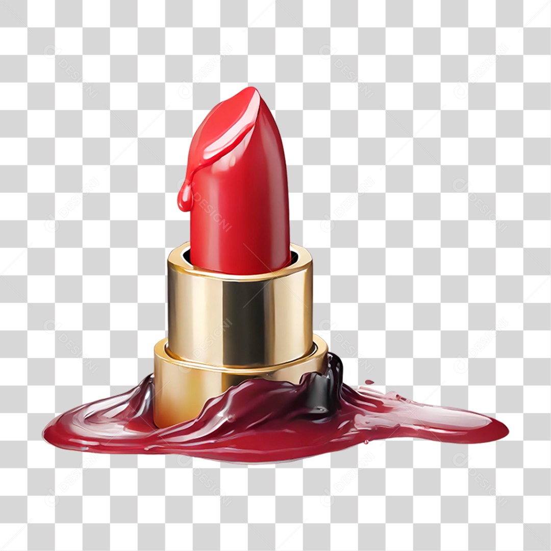 Batom Vermelho PNG Transparente