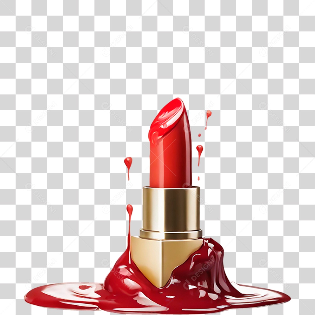 Batom Vermelho PNG Transparente