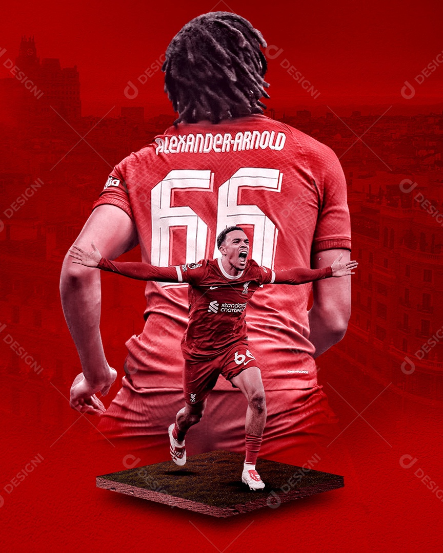 Social Media Jogador de Futebol PSD Editável