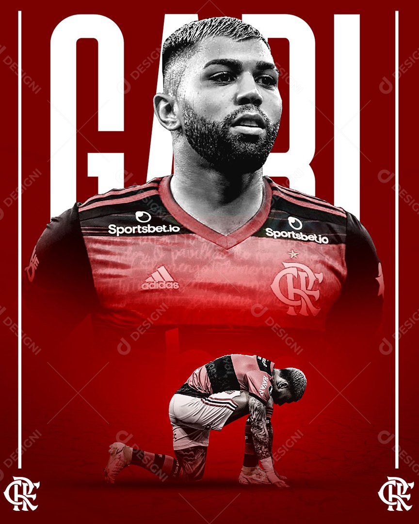 Social Media Jogador de Futebol PSD Editável