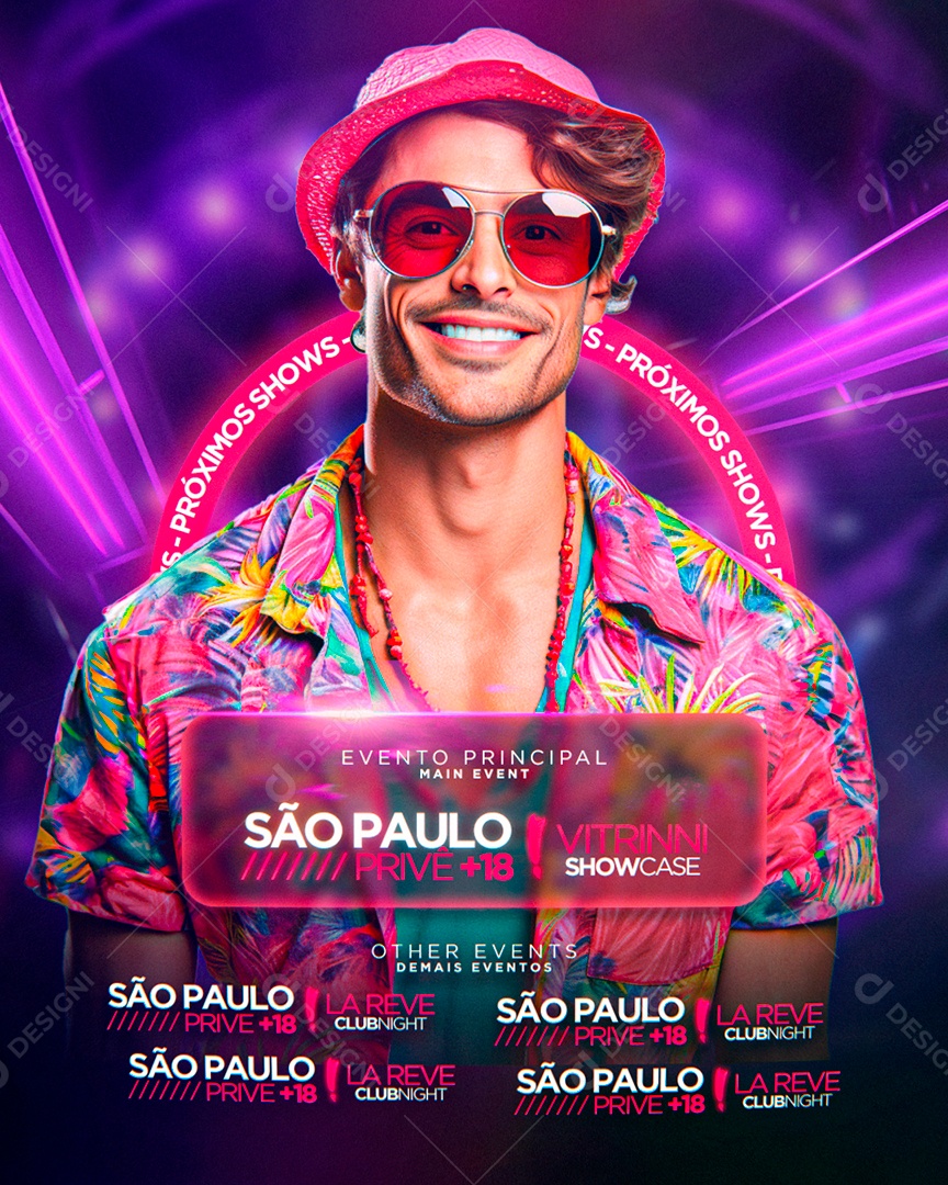 Flyer Próximos Shows Agenda Club Night Social Media PSD Editável