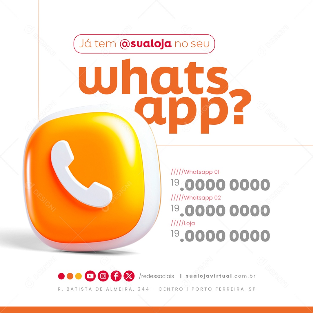 Casa de Tintas Já tem sua loja no seu whatsapp Social Media PSD Editável