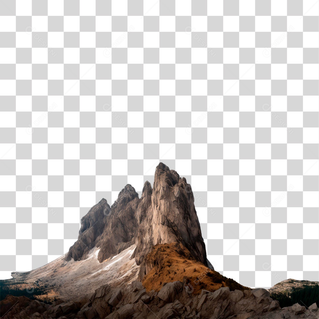 Montanha Rochosa PNG Transparente