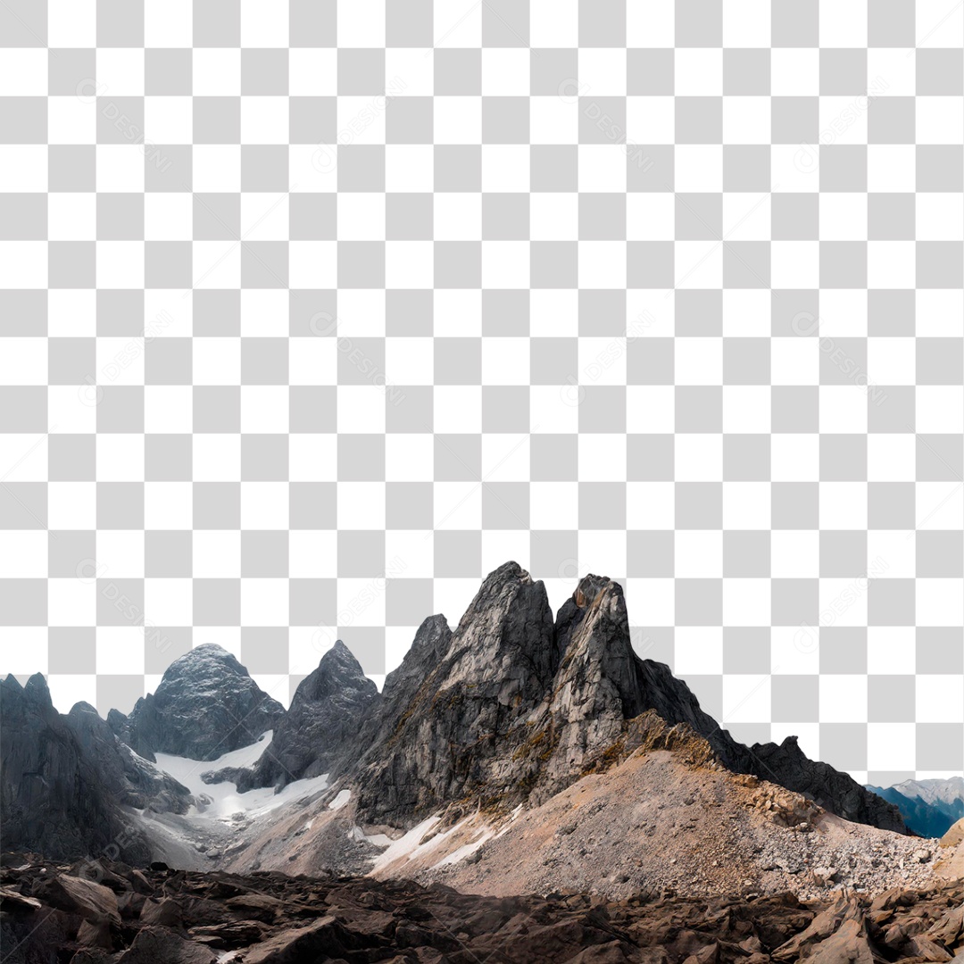 Montanha Rochosa PNG Transparente