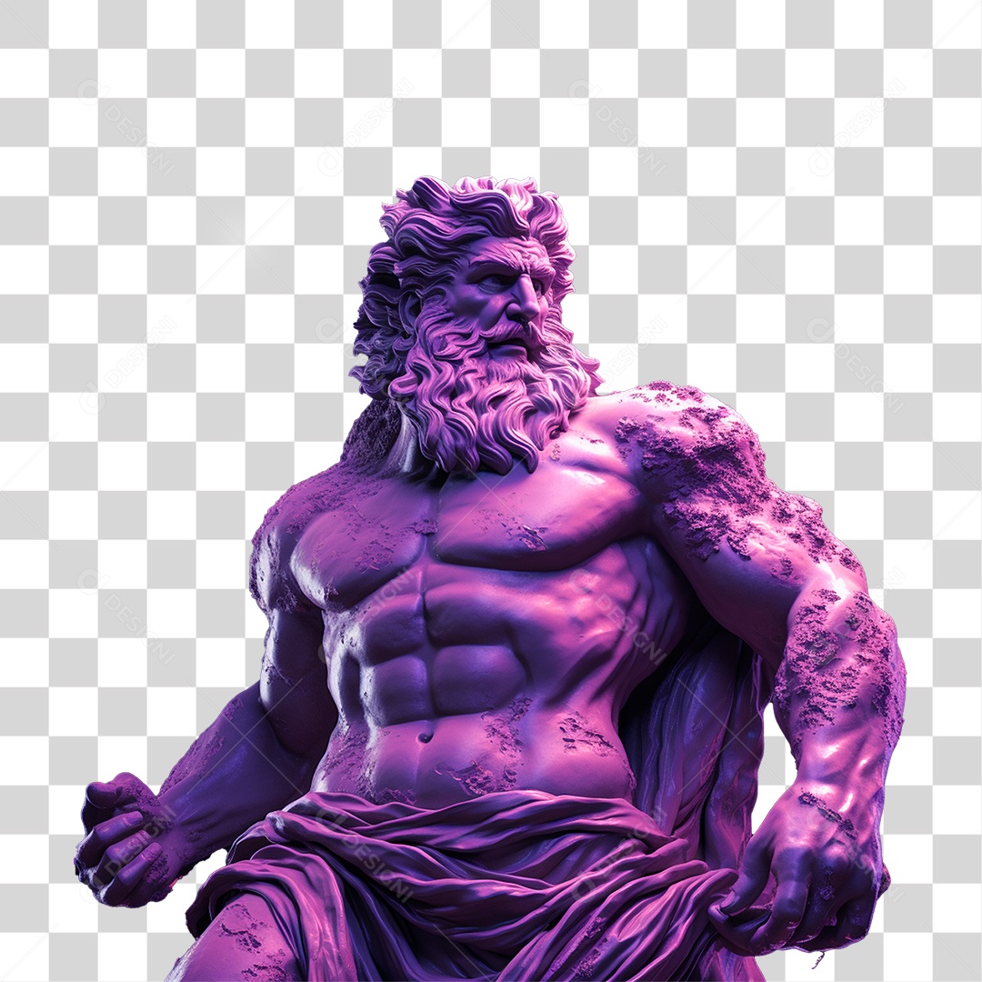 Estátua Zeus PNG Transparente
