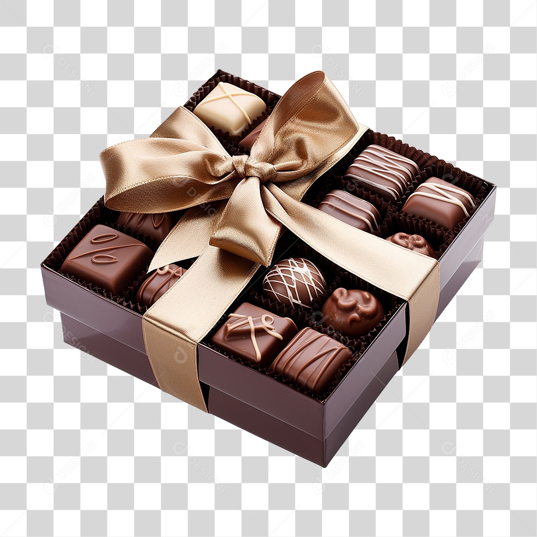 Caixa de Chocolate PNG Transparente