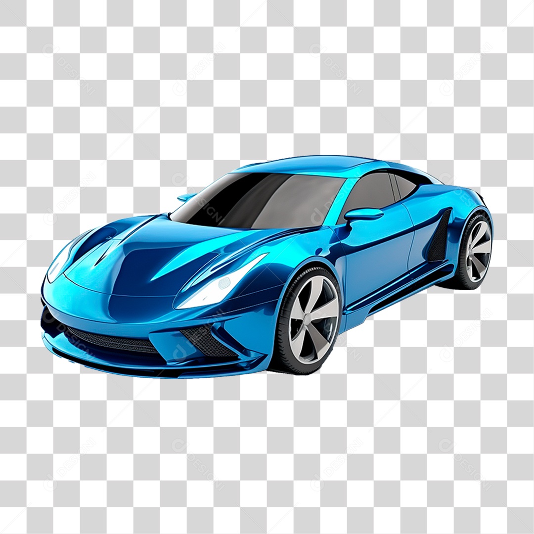 Carro Azul PNG Transparente