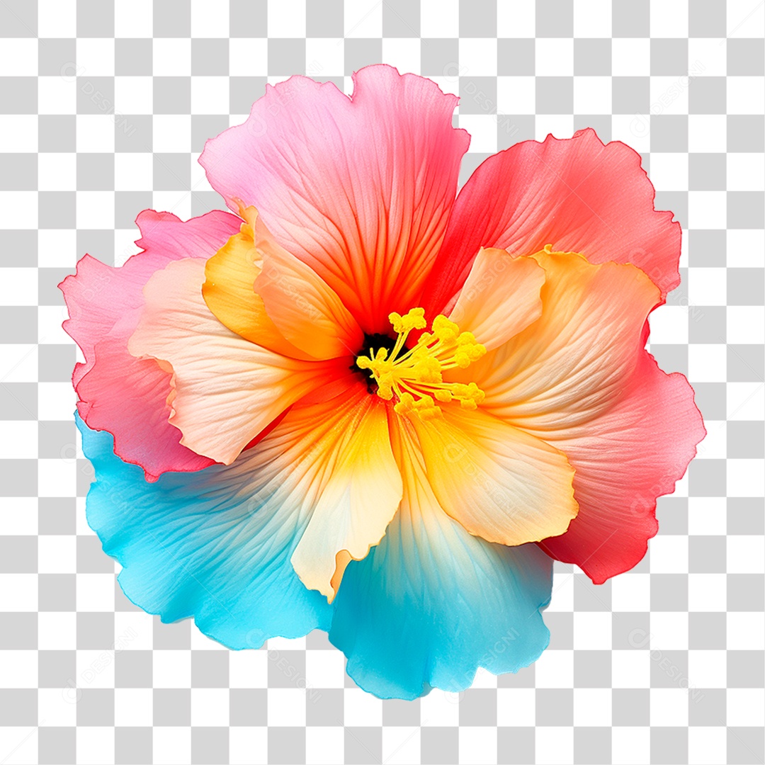 Flor Colorida PNG Transparente