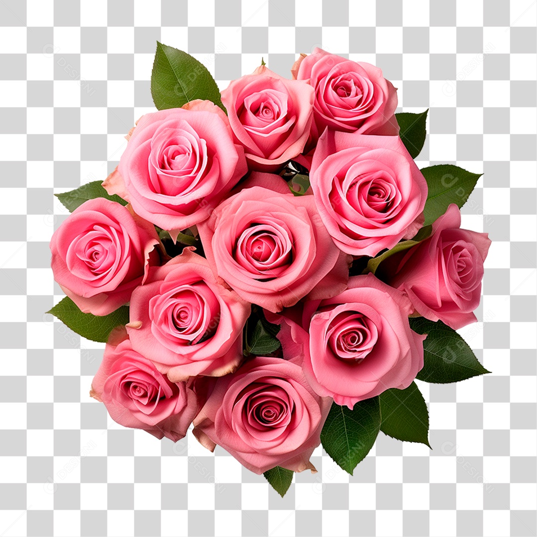Buquê de Rosas PNG Transparente