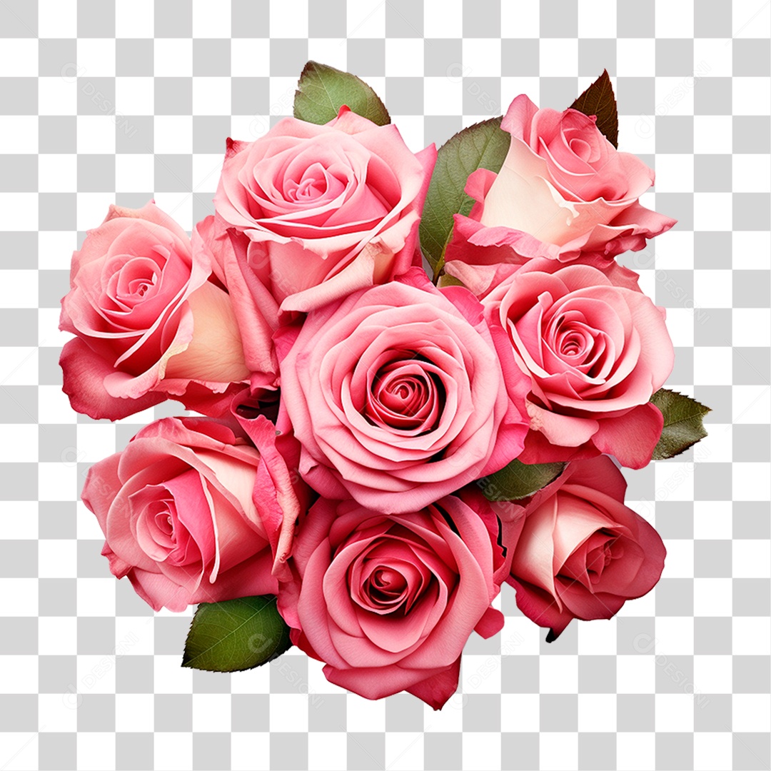 Buquê de Rosas PNG Transparente
