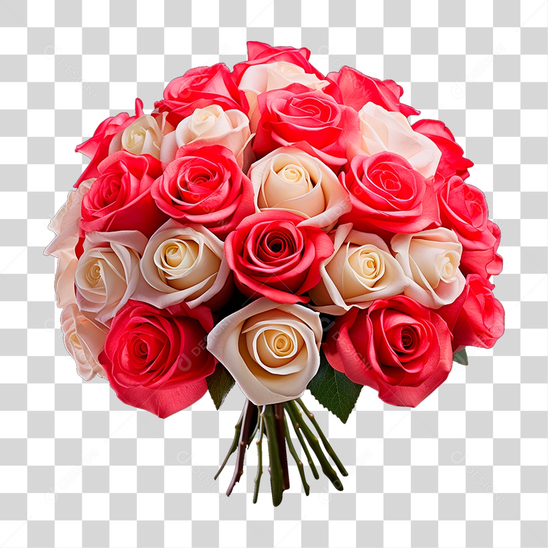 Buquê de Rosas PNG Transparente