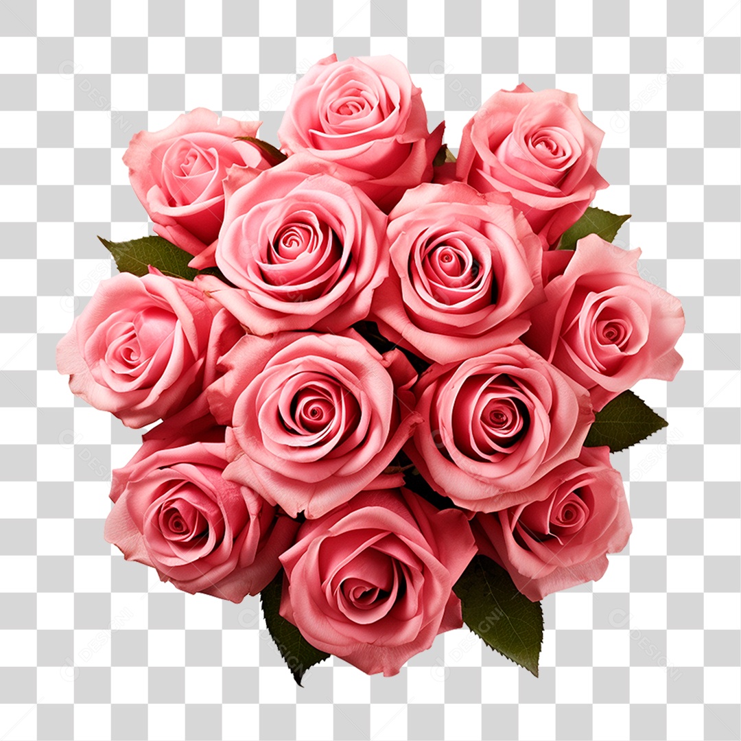 Buquê de Rosas PNG Transparente