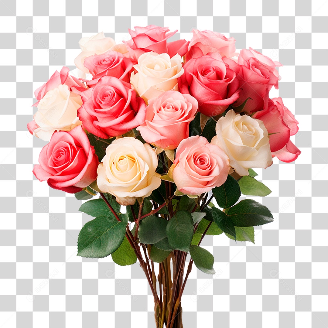 Buquê de Rosas PNG Transparente