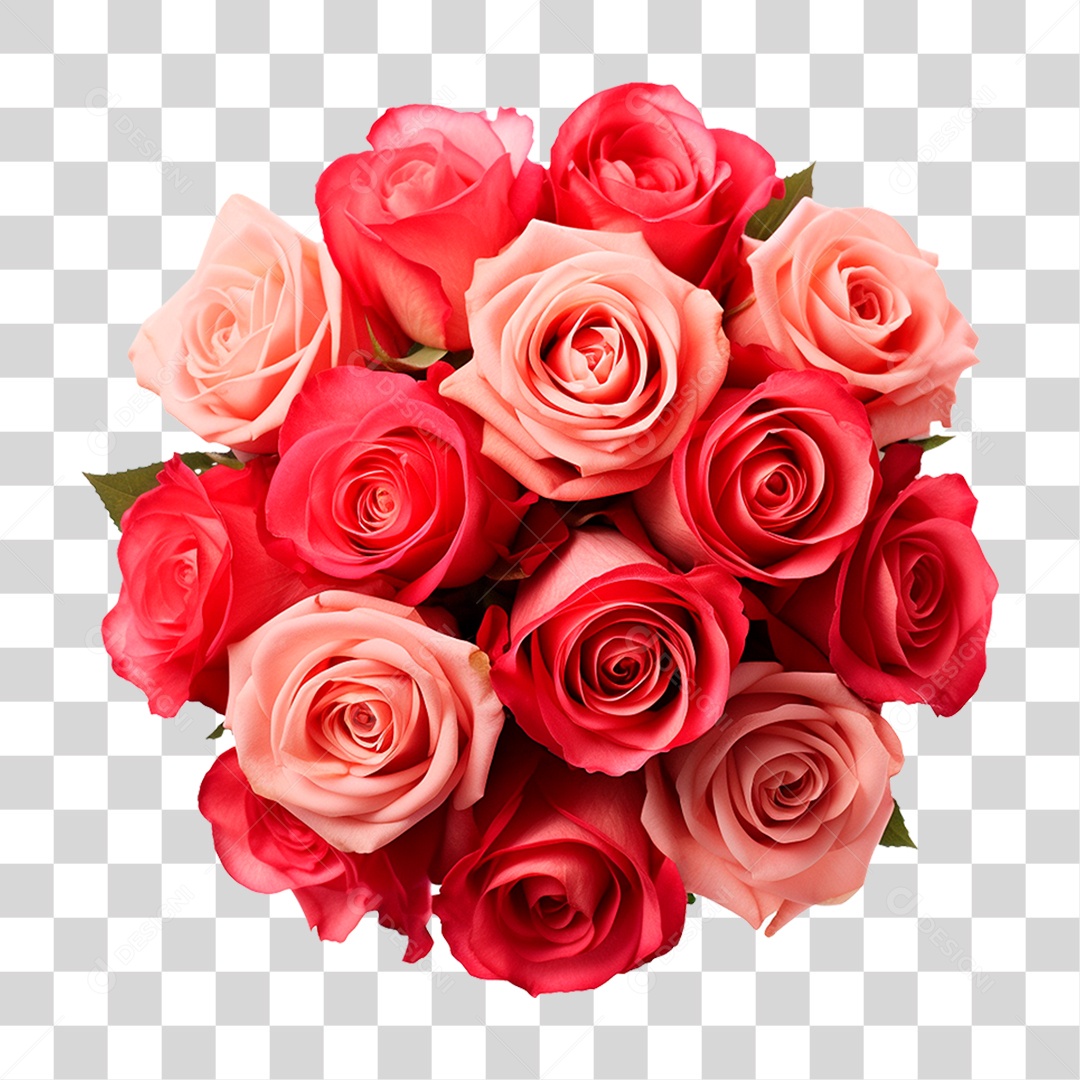 Buquê de Rosas PNG Transparente