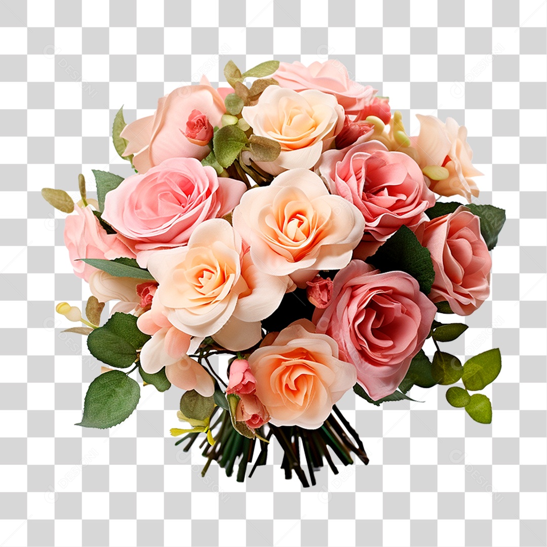 Buquê de Rosas PNG Transparente