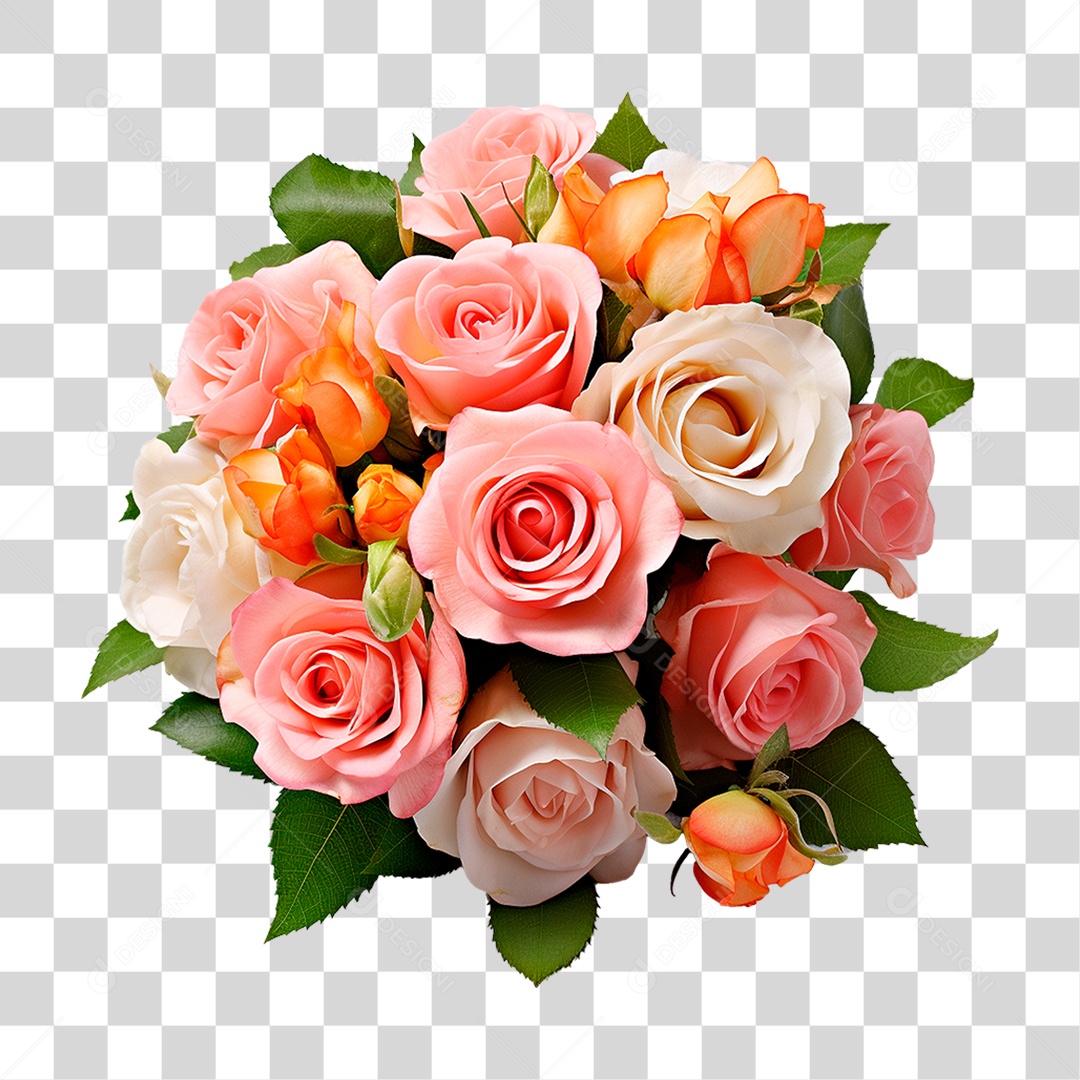 Buquê de Rosas PNG Transparente