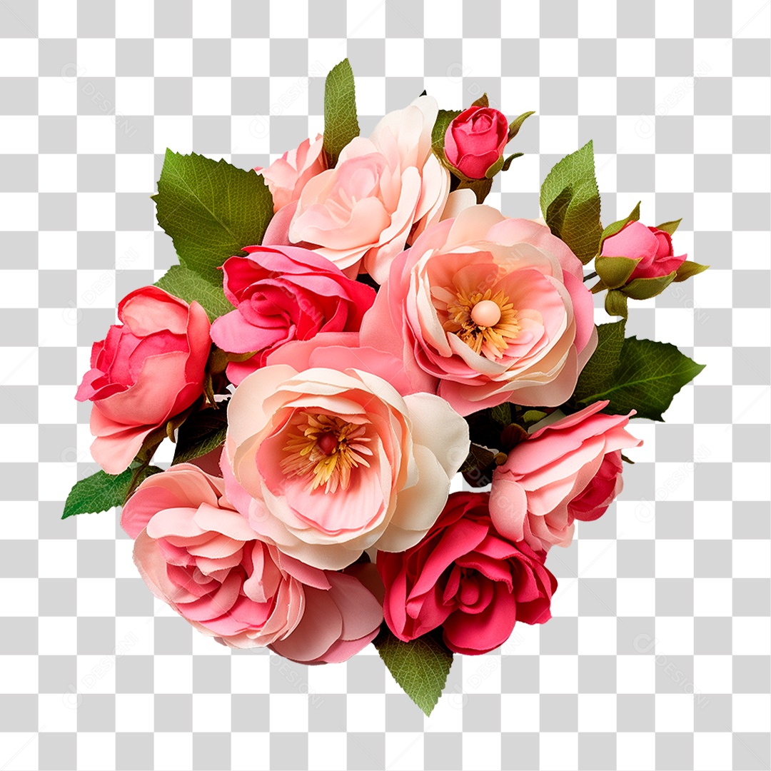 Buquê de Rosas PNG Transparente