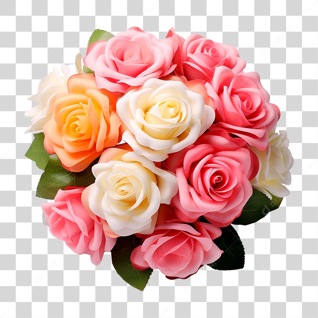 Buquê de Rosas PNG Transparente