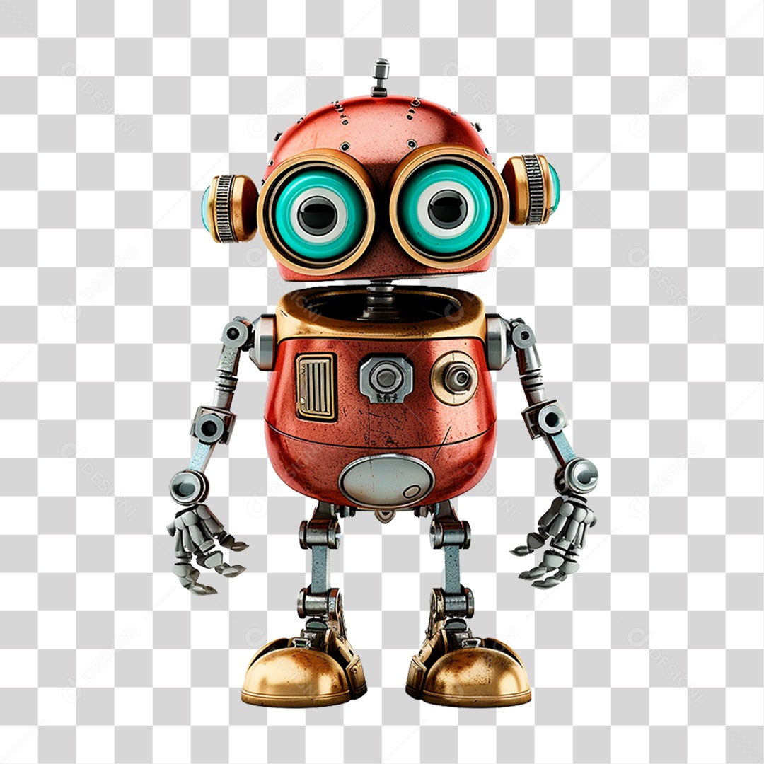 Mini Robô PNG Transparente