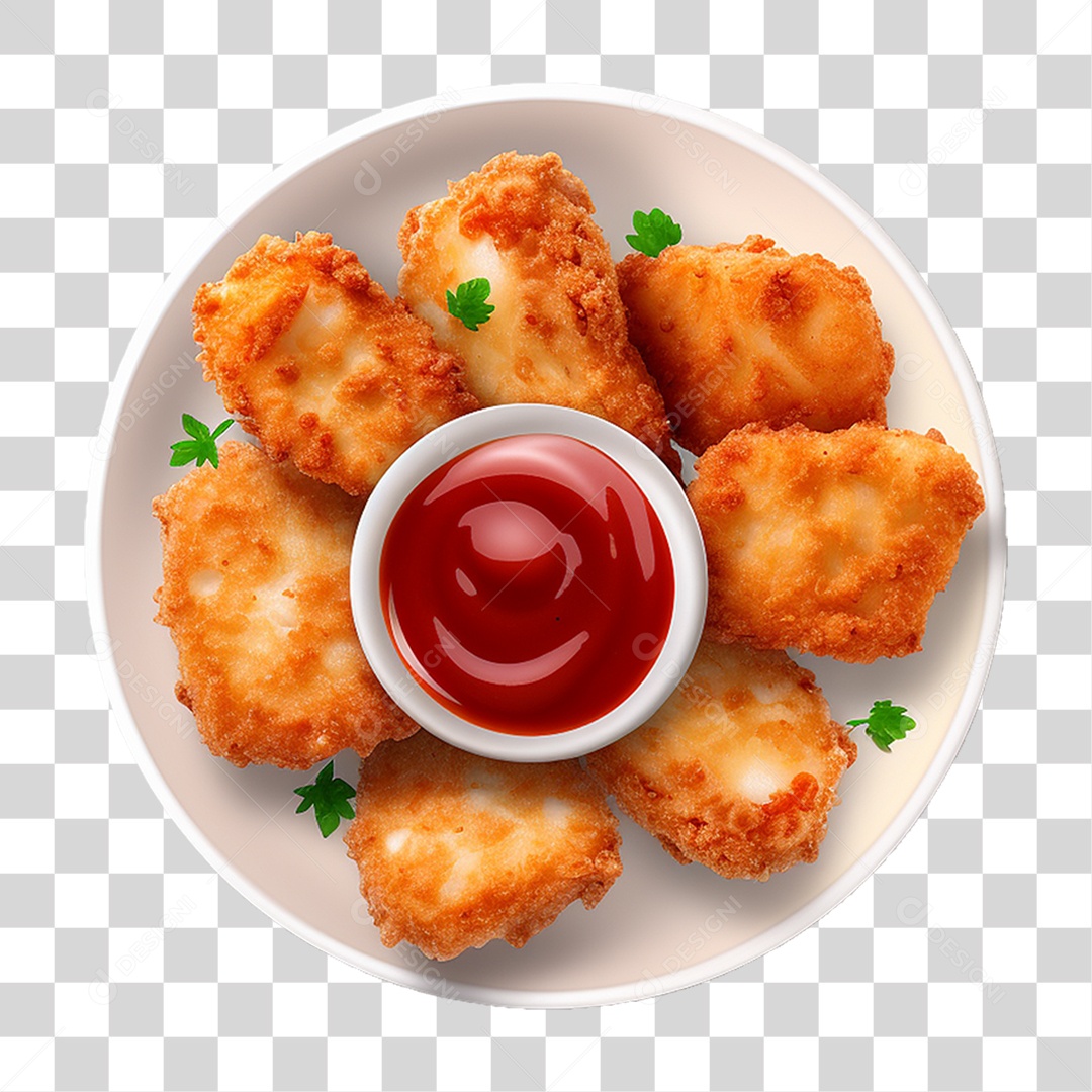 Nuggets de Frango PNG Transparente