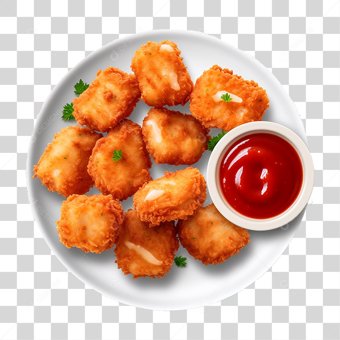 Nuggets de Frango PNG Transparente