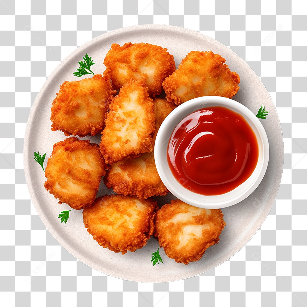 Nuggets de Frango PNG Transparente