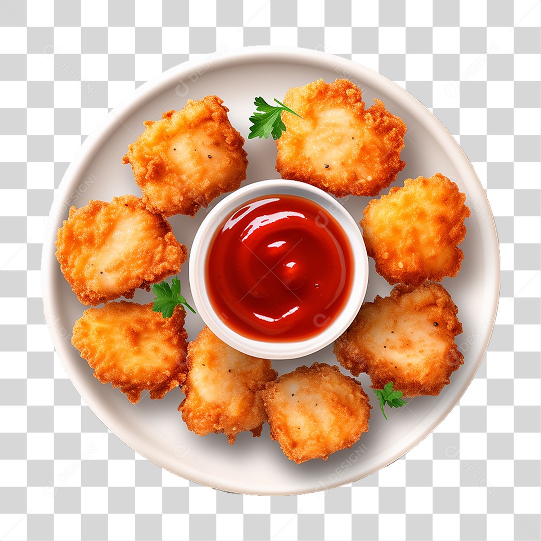 Nuggets de Frango PNG Transparente